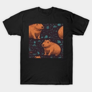 Capybara repeating pattern T-Shirt